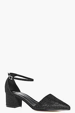 Boohoo Bethany Wide Fit Two Part Block Heel