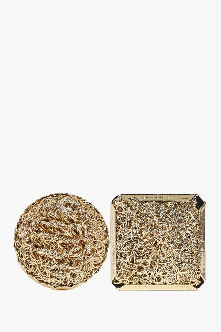 Boohoo Sophia Statement Ring Pack Gold