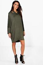 Boohoo Brandi Batwing Slouchy Dress