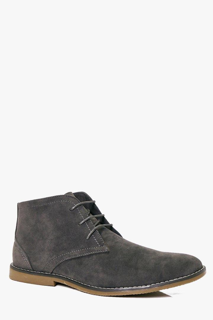 Boohoo Desert Boots Grey