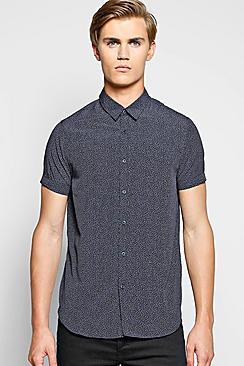Boohoo Short Sleeve Pattern Shirt