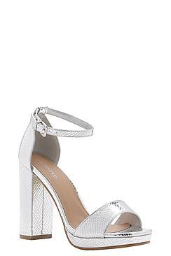 Boohoo Nicole Wide Fit Snake Metallic Platforms