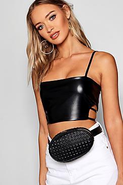 Boohoo Square Stud Belt Bag