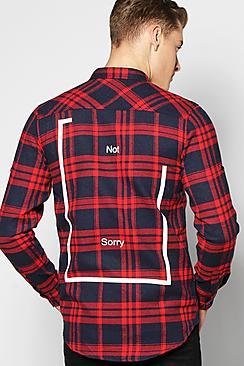 Boohoo Not Sorry Back Print Shirt