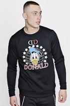 Boohoo Disney Donald Duck Crew Neck Sweater