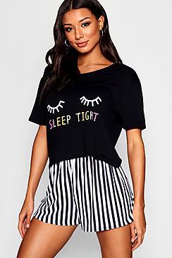 Boohoo Sleep Tight Pj Short Set