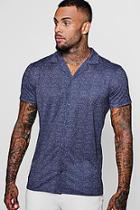 Boohoo Polka Dot Short Sleeved Revere Shirt