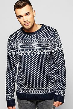 Boohoo Brushed Fairisle Christmas Jumper