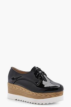 Boohoo Nicole Cleated Platform Brogue