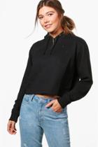 Boohoo Willow Distressed Washed Hoody Black