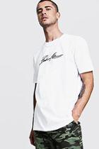 Boohoo Man Autograph Embroidered T-shirt
