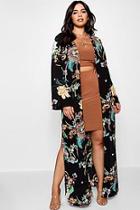Boohoo Plus Alicia Paisley Floral Longline Kimono