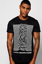 Boohoo Joy Division License Band T Shirt Black