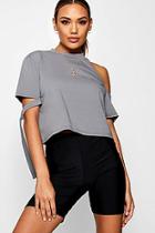 Boohoo Harriet Cut Out Shoulder T-shirt
