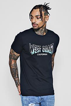 Boohoo West Coast California Print T-shirt