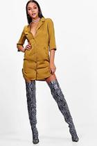 Boohoo Oversized Luxe Blazer Dress