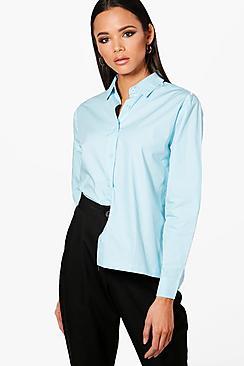 Boohoo Mia Poplin Tailored Shirt