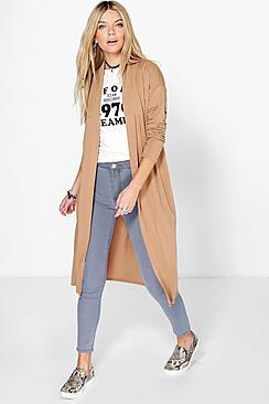 Boohoo Lucy Lightweight Shawl Collar Longline Duster