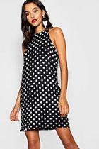 Boohoo Tall Polka Dot Shift Dress