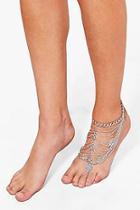 Boohoo Lisa Coin Detail Multi Chain Anklet