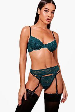 Boohoo Lois Scallop Lace Suspender Belt