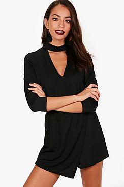 Boohoo Choker Style Skort Playsuit