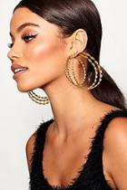 Boohoo Mia Oversized Twist Hoop Earring Multipack