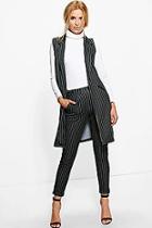 Boohoo Amarah Pinstripe Woven Relaxed Trousers