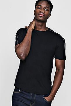 Boohoo Zip Detail T-shirt With Curve Hem Co-ord