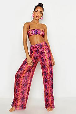 Boohoo Snake Beach Trousers