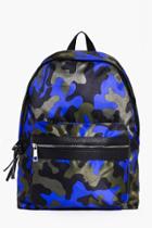 Boohoo Coloured Camo Backpack Blue