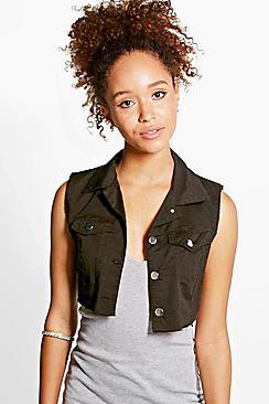 Boohoo Amy Crop Gilet