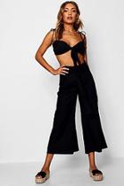 Boohoo Poppy Paperbag Belted Culottes