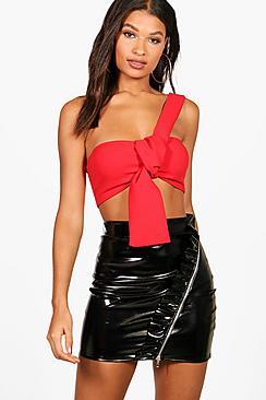 Boohoo Claire Bow Strap Bandeau