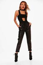 Boohoo Charlotte Premium Pu Relaxed Jogger