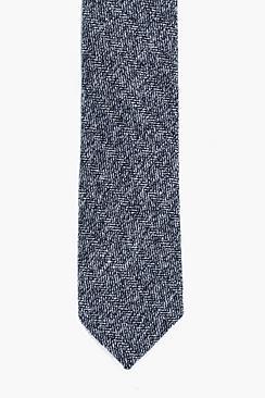Boohoo Herringbone Skinny Tie