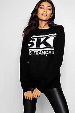Boohoo Ski Francaises Christmas Jumper