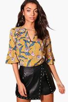 Boohoo Tall Arabella Ruffle Woven Blouse