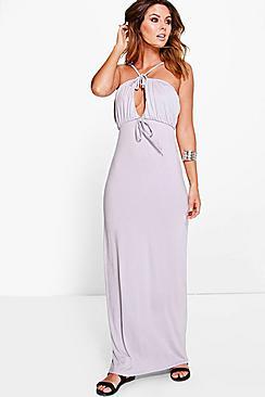 Boohoo Kellie Strappy Keyhole Maxi Dress