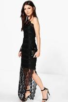 Boohoo Boutique Olivia Lace One Shoulder Maxi Dress