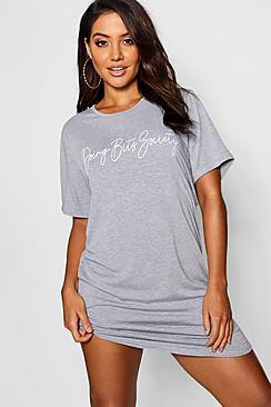 Boohoo Do Bits Society Sleep Tee