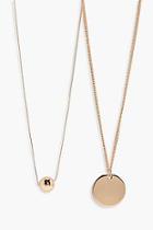Boohoo Alice Coin And Bead Necklace Pack