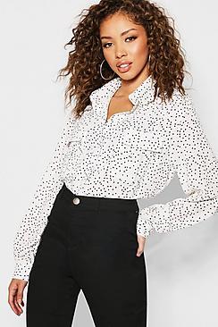 Boohoo Spot Print Utility Shirt