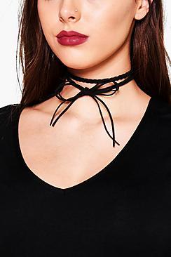 Boohoo Plus Molly Plaited Choker