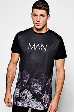 Boohoo Man Rose Sublimation T-shirt