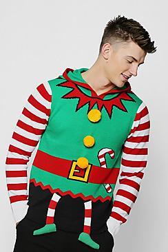 Boohoo Hooded 3d Christmas Jumper