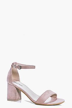 Boohoo Rachel Low Block Heel Two Parts