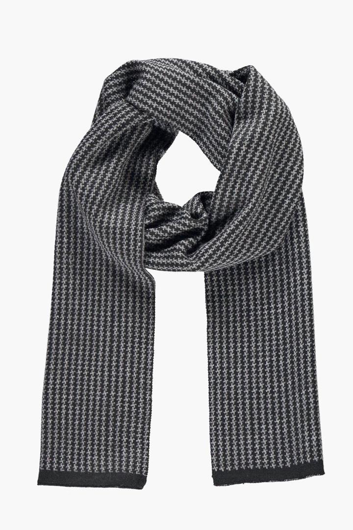 Boohoo Dogtooth Scarf Grey