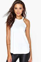 Boohoo Tall Verity High Neck Strap Top