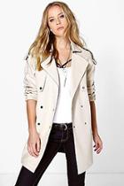 Boohoo Boutique Beatrice Bonded Trench